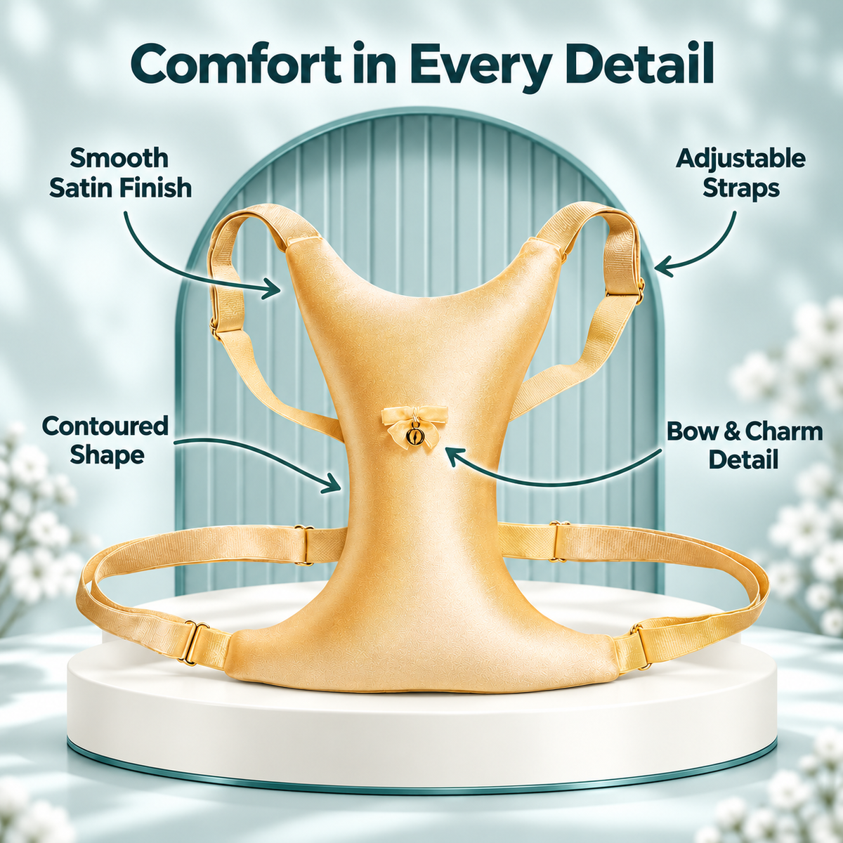 Breast Pillow for Chest Wrinkles and Side Sleeping - Breast Pillow for Wrinkle Prevention - Chest Wrinkle Pillow for Breast Support
