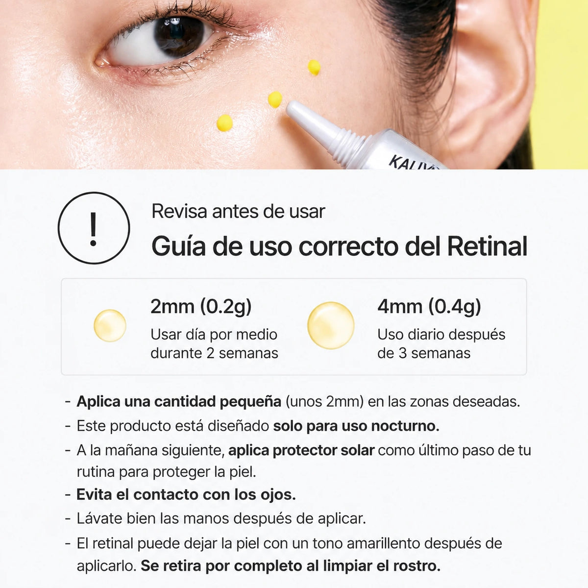 Kaliva Booster Reafirmante con Retinal 0.1% | Tratamiento Nocturno | Líneas y Poros | 15 ml