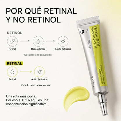 Kaliva Booster Reafirmante con Retinal 0.1% | Tratamiento Nocturno | Líneas y Poros | 15 ml