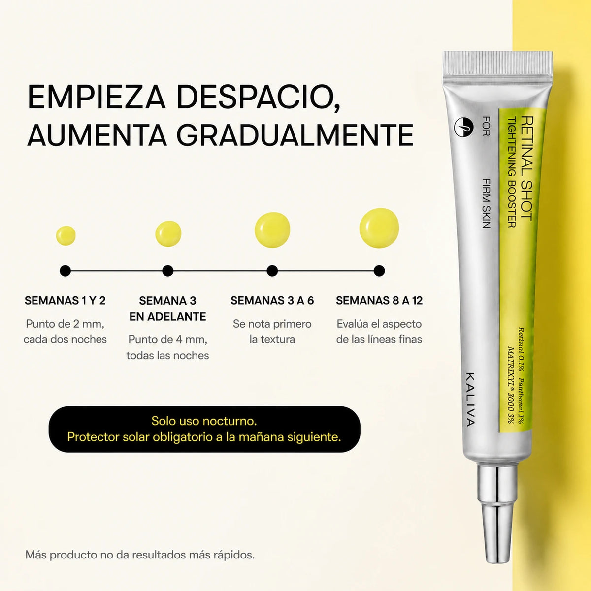 Kaliva Booster Reafirmante con Retinal 0.1% | Tratamiento Nocturno | Líneas y Poros | 15 ml